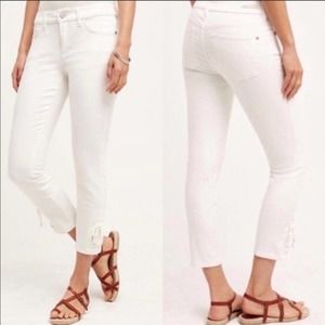 Anthropologie Pilcro Letterpress White Tie Jeans